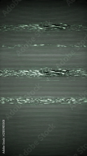 Old television screen with horizontal static interference lines