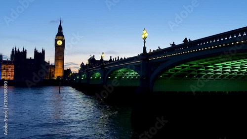 London Westminster Bridge Big Ben Houses of Parliament Thames night
