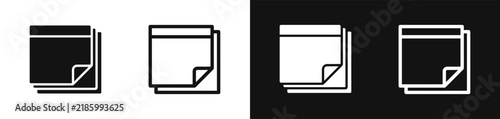 Sticky notes paper sheets icon set vector illustration