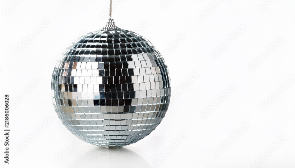 Fototapeta premium disco ball isolated on white background