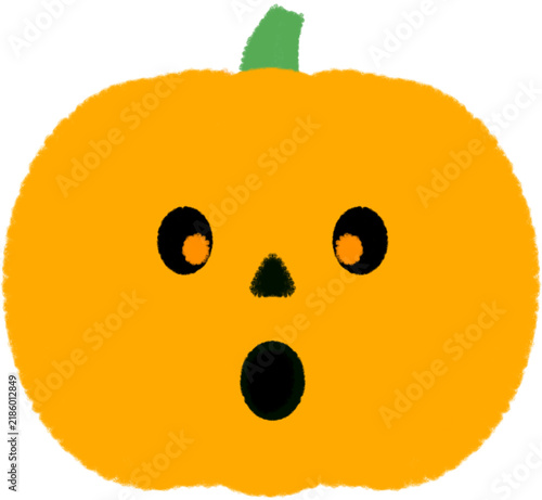 Cute Halloween pumpkin jack-o'-lantern autumn party illustration 