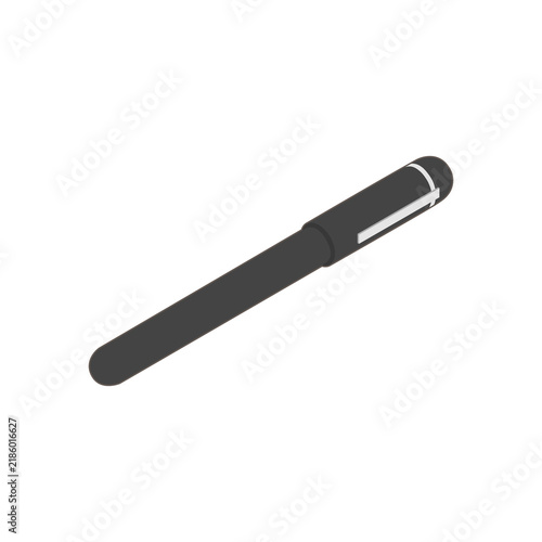 Isometric black pen illustration on white background