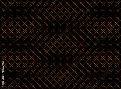 Abstract Dark Geometric Grid Pattern Background with Glowing Orange Lines Vector