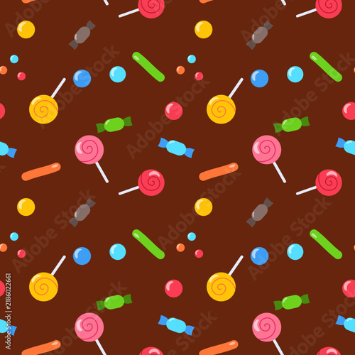 Halloween Candy Seamless Pattern – Cute Spooky Sweets Background