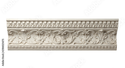 Classic white plaster architectural molding frieze
