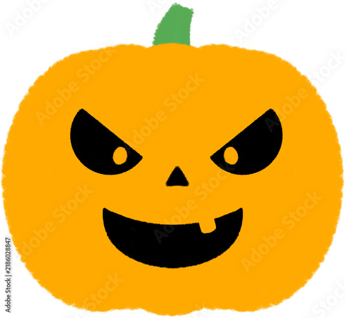 Cute Halloween pumpkin jack-o'-lantern autumn party illustration 