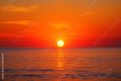 Orange Ocean Sunset