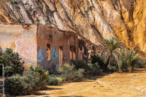 Abandoned Mining Structures in the Colorful Landscape of Mazarrón, Murcia, Spain