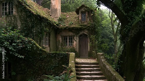 Mystic Cabin Surrounded by Dense Forest in Sintra Portugal