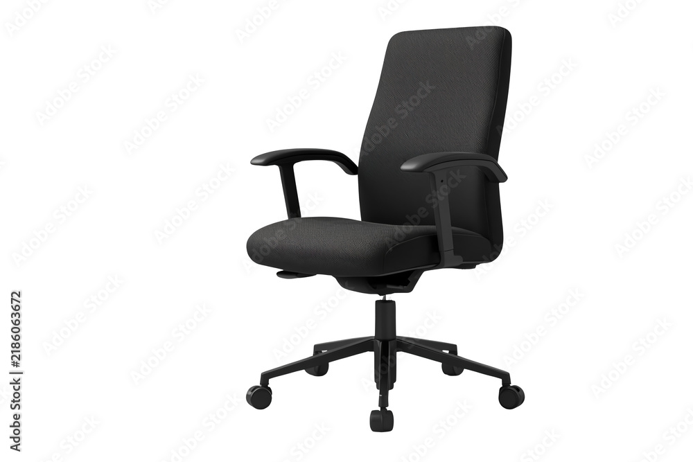 Obraz premium Black ergonomic swivel office chair