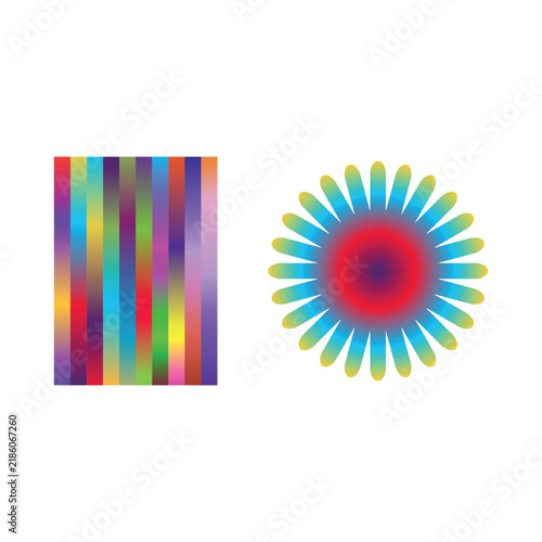 Vibrant abstract design featuring a flower with pixelated petals and a matching pixel art background. Perfect for digital art and creative projects