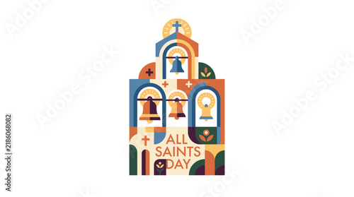 Stylized Bell Tower with 
