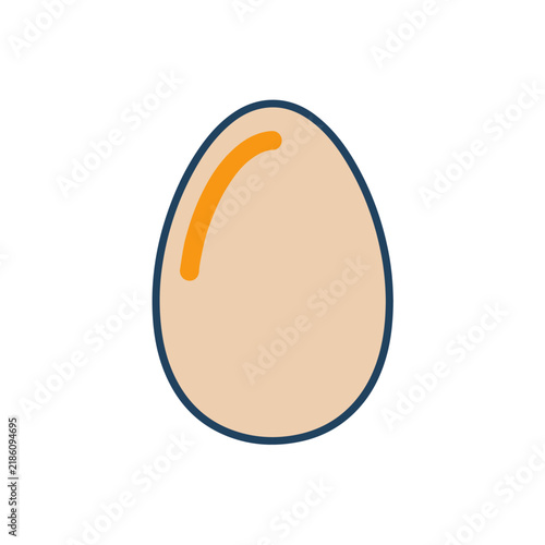 Minimalist Brown Egg Vector Icon Illustration