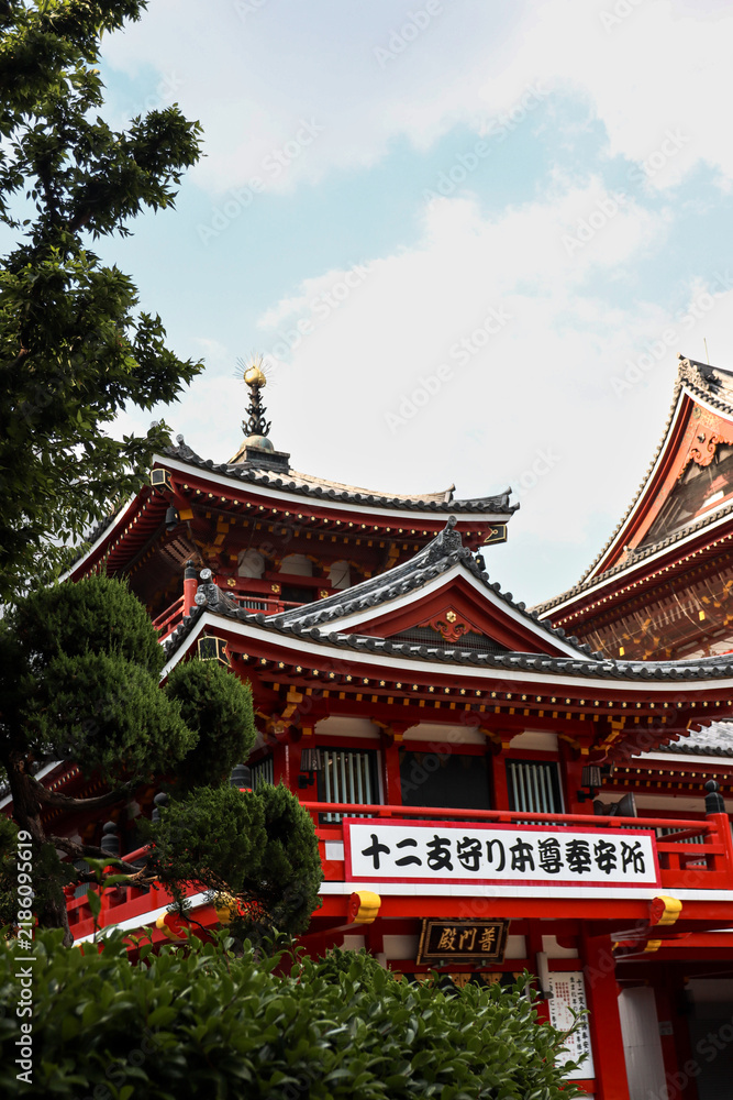 Fototapeta premium Serene Buddhist temple in a traditional Japanese setting