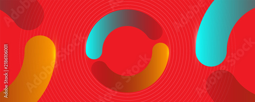 Dark abstract background with orange and blue light effect. Glowing diagonal rounded lines. Modern gradient geometric shape design element. Futuristic concept.