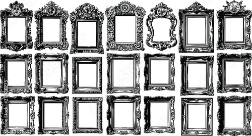 Frame icon design collection with various vintage ornate styles