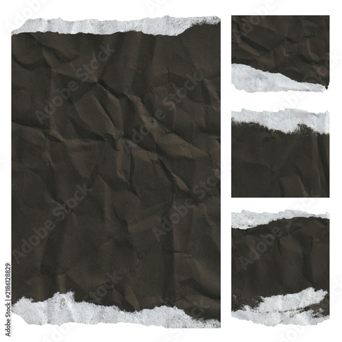 Set of Torn Paper Texture, Crumpled Paper