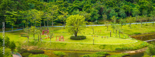 Aerial View of Shenzhen Toupi Park, Shenzhen, Guangdong Province, China