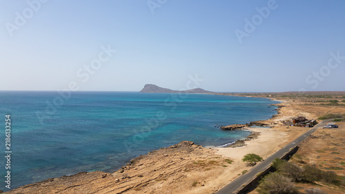 Vista panoramica di Monte Leão e della costa dell’Isola di Sal, Capo Verde