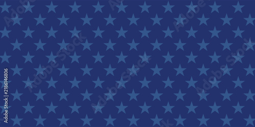 American patriotic seamless pattern. USA traditional backdrop. Blue stars on blue background. Vector template for fabric, textile, wallpaper, wrapping paper.