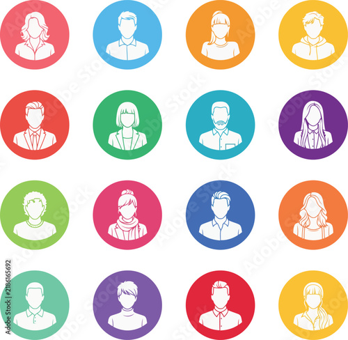 Business Team Profile Avatar Collection
