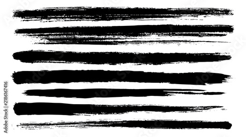 underline vector set. Hand drawn grunge brush black stroke lines collection marker line set. art line set isolated on white background. vector eps file. Stock Vector