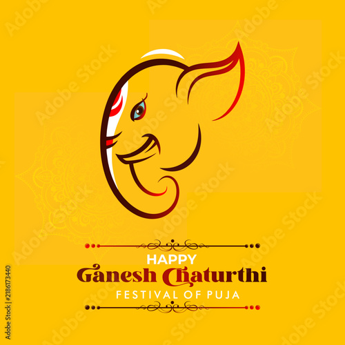 Template Vector Happy Ganesh Chaturthi