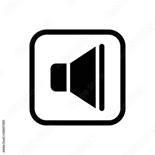Volume icon graphic representation of sound level and audio control