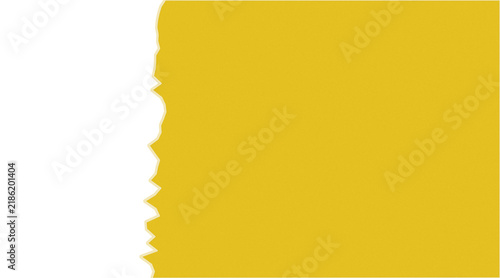 Hand made yellow paper scrap for digital design as cutout
