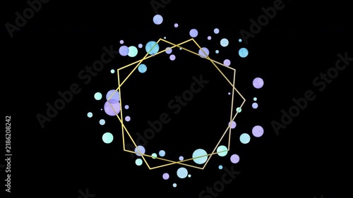 Frame with Sparkle Dots - blue