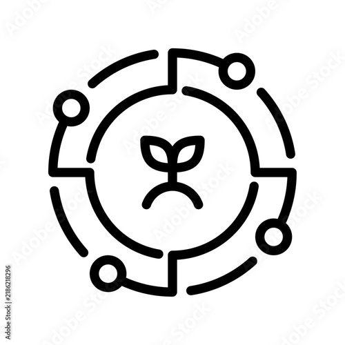 Smart Gardening outline icon. Smart Garden line illustration.
