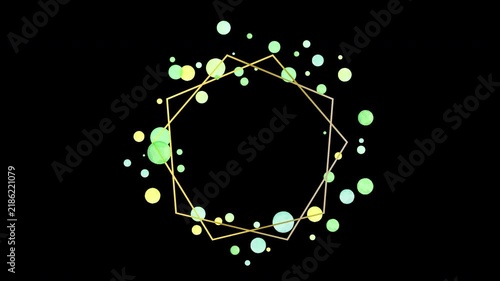 Frame with Sparkle Dots - green