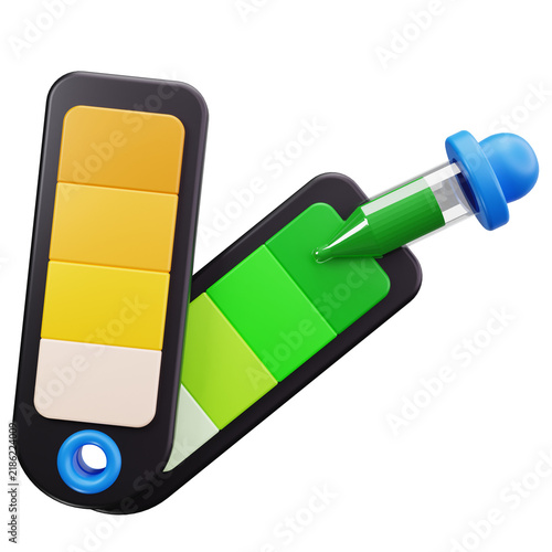 Konstfotografi Material Color Palette Picker 3D Illustrations