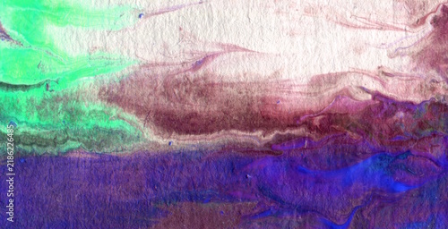 Obraz na plátně Dynamic Brush Layers in Colorful Abstract Dye Art