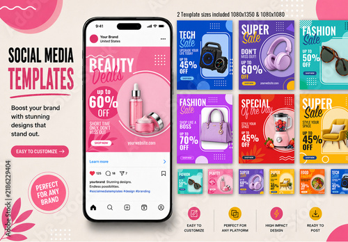 Product and shopping sales social media template