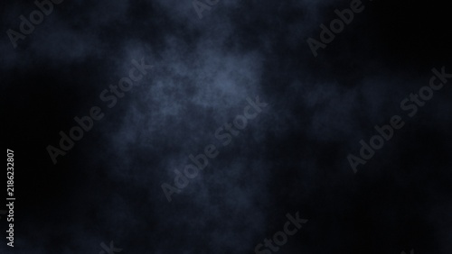 Cool Blue Center Fog Smoke Texture Overlay on Dark Background with Cloud Effects