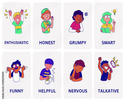 Cute Character Emotions and Personality Traits