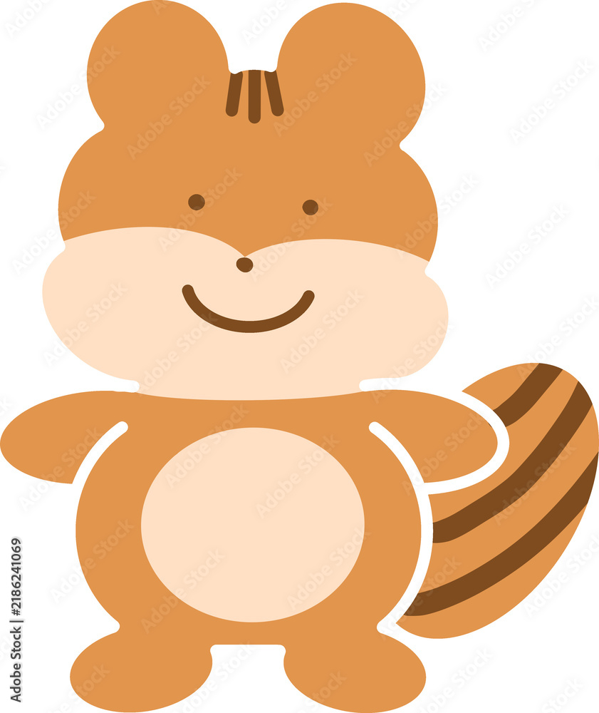 Fototapeta premium Cute squirrel illustration isolated on transparent background