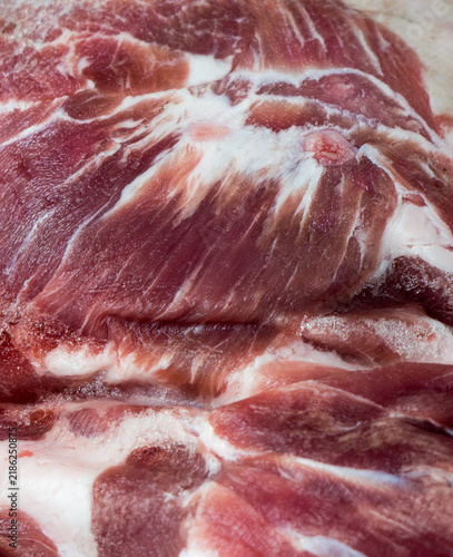 Frozen Pork background and texture.