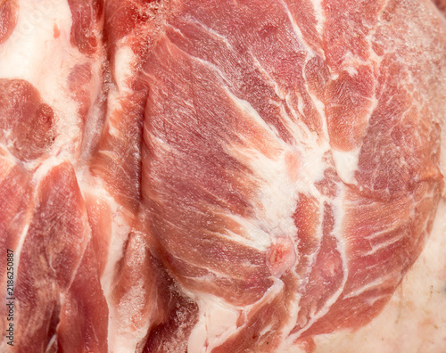 Frozen Pork background and texture.