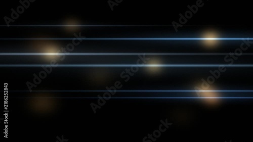 Four Bright Light Streaks on Dark Background with Faint Glowing Dots