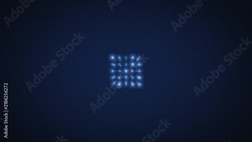 Futuristic Binary Code Grid on Dark Digital Background