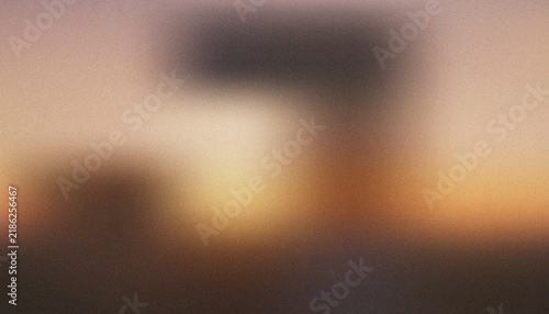 Canvastavla Grain textured blurred background with warm golden light abstract background gra