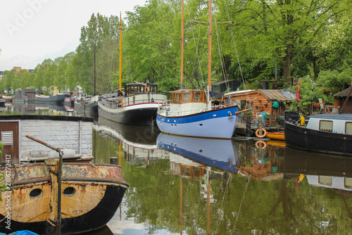 Noorderhaven canal, one of Groningen’s most beautiful and historic tidal harbors