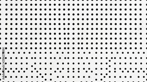 Abstract Black Dots on White Background, Seamless Pattern
