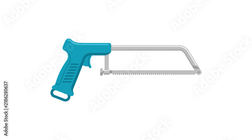 Aqua Blue Hacksaw Tool Isolated On Transparent Background