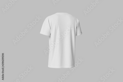 Blank White T-Shirt Mockup for Apparel Branding Presentation	
