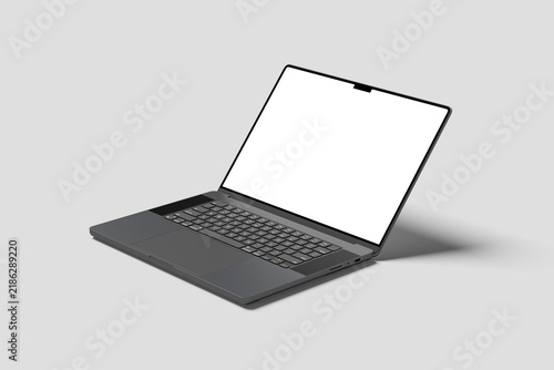 Minimalist Blank Laptop Mockup for Branding and Custom Design
