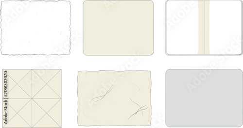Comprehensive Kraft Cardboard Paper Textures and Minimalist Mockup Background Asset Set Featuring Torn Deckled Edges, Folded Creases, open Book Spreads, and Distressed Crinkles
