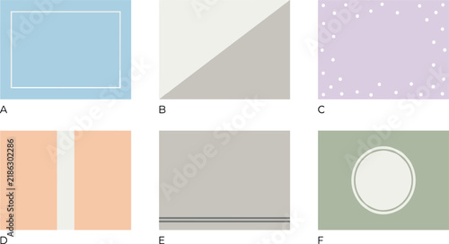 Comprehensive Minimalist Aesthetic Background and Social Media Story Template Asset Set Featuring Pastel Frames, Polka Dots, Diagonal Cuts, and Central Circular Medallions